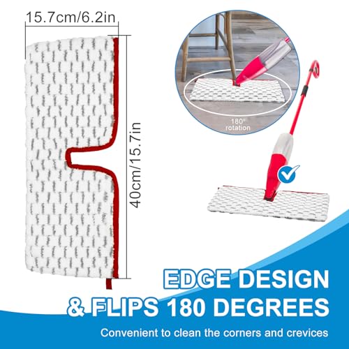Microfiber Spray Mop Pads Compatible with Promist MAX Spray Mop, Mops Refills for Ocedar Replace Head Replacements, Double Sided Usable Pads for Dry Wet Floor Cleaning (4 Pack Grey) - color: 4 Packs Grey