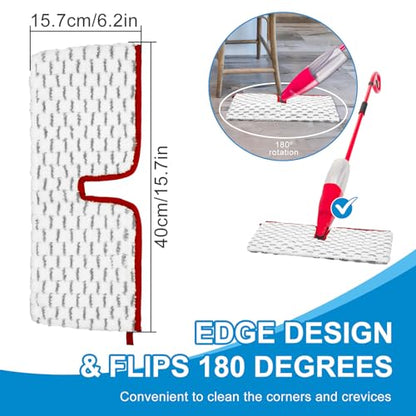 Microfiber Spray Mop Pads Compatible with Promist MAX Spray Mop, Mops Refills for Ocedar Replace Head Replacements, Double Sided Usable Pads for Dry Wet Floor Cleaning (4 Pack Grey) - color: 4 Packs Grey