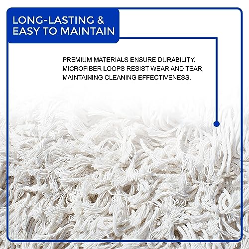 Nine Forty Industrial-Grade 24x5 Cotton Dust Mop Head Refills, Perfect Replacement for Busy Home, Gym, Industrial and Commercial Spaces, Heavy-Duty Mop for Janitorial & Housekeeping Needs - 2 Pack - size: 24x5 Inch (Pack of 2)