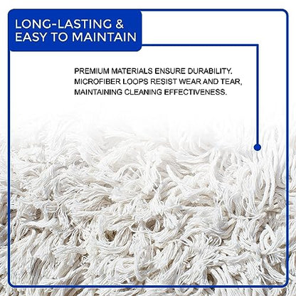Nine Forty Industrial-Grade 24x5 Cotton Dust Mop Head Refills, Perfect Replacement for Busy Home, Gym, Industrial and Commercial Spaces, Heavy-Duty Mop for Janitorial & Housekeeping Needs - 2 Pack - size: 24x5 Inch (Pack of 2)