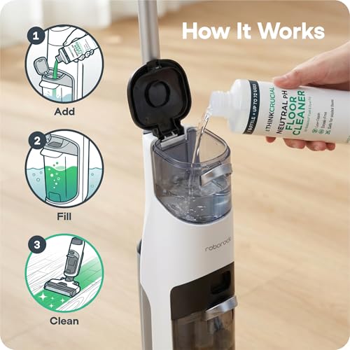 Think Crucial 72x Uses SUPER Concentrate Compatible with Roborock® Dyad & Dyad Pro – 6 oz Neutral pH Multi-Surface Floor Cleaning Solution