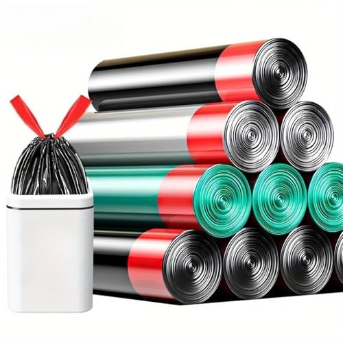 Extra Thick Heavy Duty Drawstring Trash Bags - Durable Kitchen Garbage Bags for Home, Office & Outdoor Use
