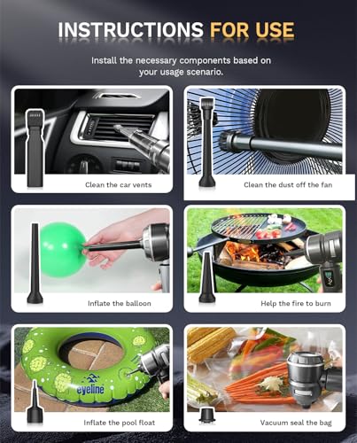 Cordless Handheld Car Vacuum Cleaner, 15000PA High Power 2-in-1 Mini Vacuum Duster & Inflator with LED Display Screen, 3-Speed Brushless Motor for Car Care, Home, Office, Pet