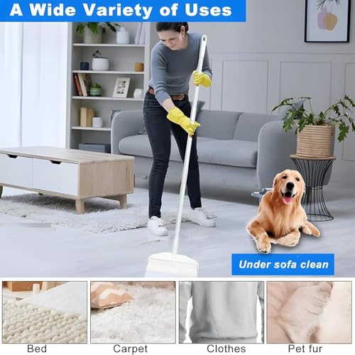 YHPDVI Lint Roller for Pet Hair – 7.5" Extra Wide Sticky Roller with 2 Refills & Long Handle | Heavy Duty Fur Remover for Couch, Carpet, Bed, Clothes | Large-Surface Lint Brush for Dog Cat Hair - size: 7.5" Extra