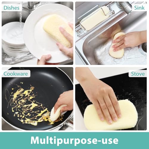 Mr. Scrub Kitchen Sponges, Dish Scrub Sponge 12 Pack Odor-Resistant, Quick-Drying, Non-Scratch for Washing Dishes, Pans, Pots & Nonstick Cookware - size: 12 Pack
