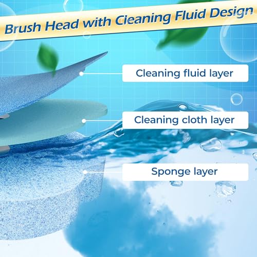 Disposable Toilet Cleaning Brush - Toilet Bowl Cleaner Wand and Holder Set with 2 Holders and 60 Refills, Wall Mounted Clean Stick Brush Heads Kit for Bathroom Bathtub Cleaning System - style: 2 Cleaner Wands and 2 Holders with 60 Refills