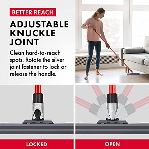 Silicone Floor Squeegee with 55-Inch Long Handle, 12-Inch Single Cast Silicone Blade, 360° Swivel Joint - Multifunction Floor Squeegee for Garage, Concrete Floor, Shower Floor, Glass Windows - size: 12 Inch Blade - 4 Piece Handle