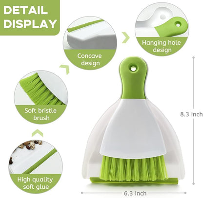 Small Hand Dust Pan and Brush - Small Broom and Dustpan Set, Mini Broom and Dustpan, Compact Dustpans and Brush for Home Cleaning, Sofa, Desk, Guinea Pig Cage, Cat Litter, etc. (Pink) - color: Pink, size: 1 Set