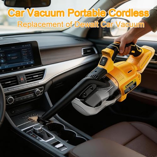 Handheld Vacuum Cordless 20V with 2-Pack 4Ah Batteries and Charger, 5-in-1 Car Vacuum with 500W Powerful Motor, Replacement for Dewalt Vacuum,Lightweight Portable for Home, Car, Pet Hair