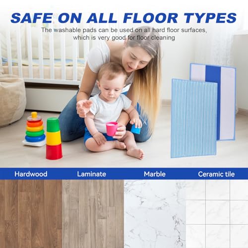 Microfiber Mop Pads Replacement for HAAN FS, SI and MS Series Steamers - Washable Reusable Mop Head Refill for Floor Cleaning - 6 Pack - color: 6 Pack