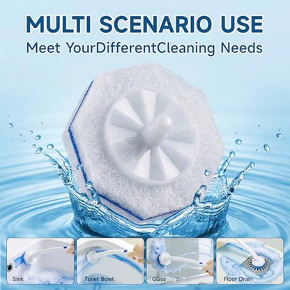 100 Count Toilet Wand Refills Compatible for Clorox, 5X Cleaning Power Toilet Bowl Wand Refills & High-Density Disposable Toilet Brush Scrubber - No Falling Apart, Instant Foam Cleaning - size: 1 Count (Pack of 100)