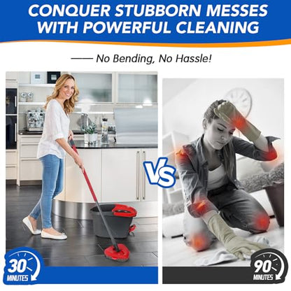 Wire Scrub Brush Head for EasyWring 1-Tank System, Stainless Steel Wire Bristle Scrubber Attachment for Concrete, Bathroom, Garage, Patio, Deck & Tough Stain Scrubbing, 1 Pack - size: Wire Brush-1TANK-1PC