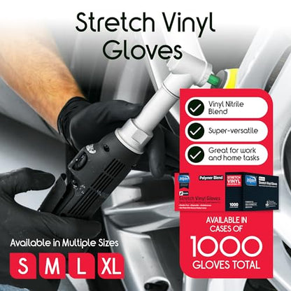 Inspire Black Nitrile Gloves | THE ORIGINAL Quality Black Gloves Disposable Latex Free | 4.5 Cooking - size: Small, style: Nitrile-vinyl Blend