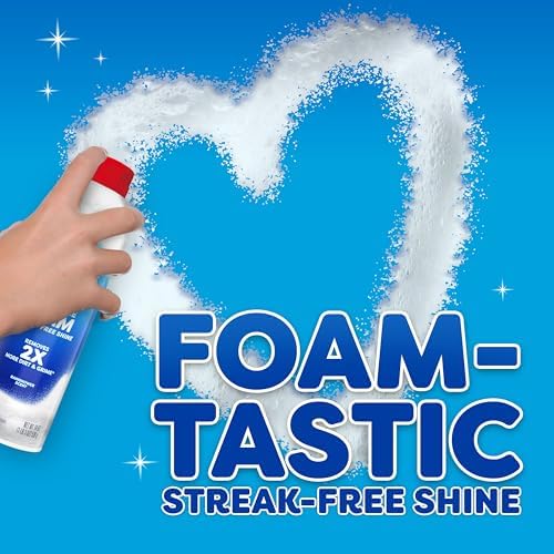 Windex Fast Shine Foam Glass Cleaner, No-Drip Windows, Doors, Mirrors & Countertops Aerosol Cleaning Spray, Streak-Free Shine, Removes Fingerprints, Dust, Dirt, Grime & More 19 oz (Pack of 1) - size: 19 Fl Oz (Pack of 1)