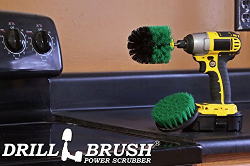 Household Kitchen Cleaners - Kitchen Cleaning Supplies - Cast Iron Skillet Scrubber - Pots and Pans Scrub Brush - Stovetop Cleaner - Oven Rack Shiner - Sink Scrubbing Brush Kit - Table Cleaning Tool - color: Green
