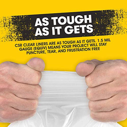 Aluf Plastics 20-30 Gallon 1.5 MIL (eq) Clear Heavy Duty Garbage Bags - 30" x 36" - Pack of 100 - For Industrial, Recycling, Storage, & Outdoor - style: 20-30 Gal, 1.5 Mil Equiv, 100 Count