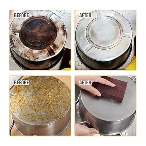 Mineral Sponge, Carborundum Sponges, Mineral Sponge No Smell Kitchen Scrubber Non Scratch Odor Free Durable Sponges Cleaning Tool (3)