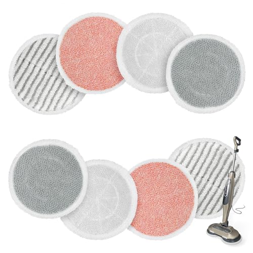 Upgraded 8 Pack Replacement Steam Mop Pads Kit Compatible with Shark S8201 S8001 S7001 S7201 S7000AMZ S7000 S7005 S7020 S7001C Series Steam & Scrub All-in-One Hard Floor Steam Mop - color: Orange 8 Pack Multifunctional