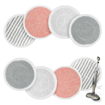 Upgraded 8 Pack Replacement Steam Mop Pads Kit Compatible with Shark S8201 S8001 S7001 S7201 S7000AMZ S7000 S7005 S7020 S7001C Series Steam & Scrub All-in-One Hard Floor Steam Mop - color: Orange 8 Pack Multifunctional