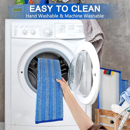 15 Pack Replacement Microfiber Mop Pad – Universal 17-18" Heavy Duty Reusable Refill – Thick Commercial Cleaning Pad for Wet & Dry Use - 18in Flat Mop Head (Trapezoid) - size: 15 Pack - 18in Flat Mop Head (Trapezoid)
