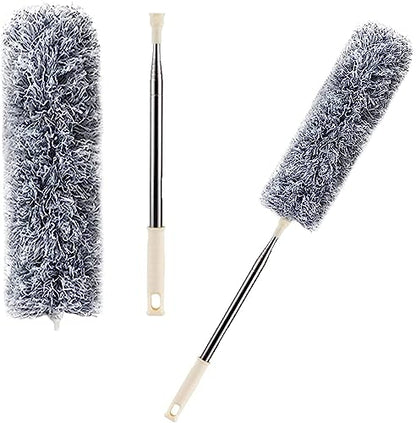 Fan Cleaning Mop Microfiber Duster with Extension Pole, Extra Long 100 inches, Adjustable, Bendable Head, Extendable Duster for Cleaning High Ceiling Fan, Interior Roof, Gap Dust