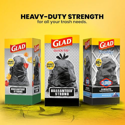Glad Trash Bags, Strong Quick-Tie Large Garbage Bags - 30 Gallon - 21 Count (Package May Vary) - size: 21 Count (Pack of 1)