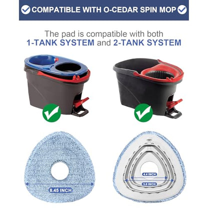 Mop Pads for O-Cedar, New Upgrade 4 Pack Mop Refill Pads, Perfect Addition for Ocedar System Owners, Machine Washable, Reusable, Easy to Replace - size: Ocedar Mop Pads (4pcs)