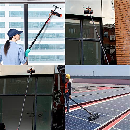Solar Panel Cleaning Water Fed Pole 30 FT,with Squeegee/Easy to Carry,for Window Cleaning Solar,3.6M/5.4M/6M/7.2M/9M/10.8M,20FT/6m - color: 20ft/6m