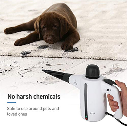 Handheld Steam Cleaner, 9-Piece Accessory Set, White, Steamer for Cleaning, Couch Cleaner, Steam Cleaner Carpet and Upholstery - size: 9-Piece Accessory Set