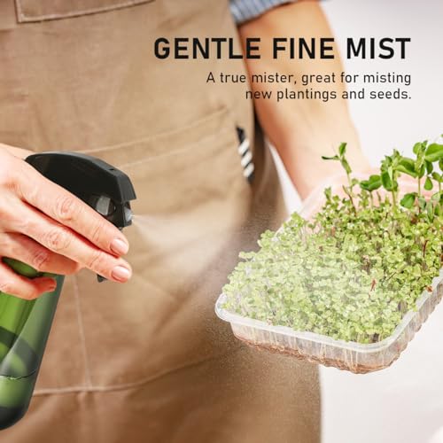 Spray Bottle for Plants 2 Pack, 16oz - Ultra Fine Mist, Plant Mister Empty Spray Bottles Indoor, Leak Proof Misting Water Sprayer Bottle for Gardening, Plant Care, Hair Care, Cleaning Solutions - color: Green & Brown