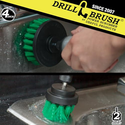 Drill Brush Kitchen Cleaning Supplies - Brush for Drill Oven Cleaning - Home Cleaning Brushes - Drill Brush Microwave Scrubber Set - Kitchen Sink Drill Scrub Attachment - Pots and Pans Cleaning Tools - color: Green