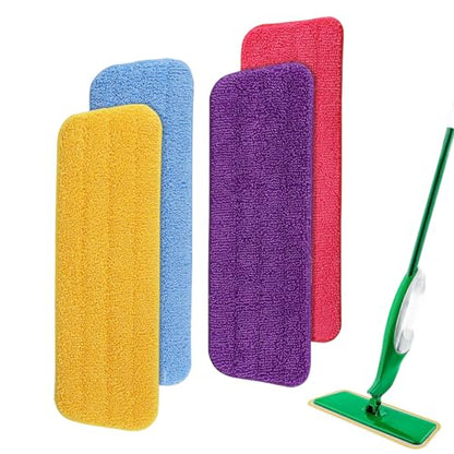 Spray Mop Refills for Libman Freedom Spray Mop, 16in Reusable & Washable Microfiber Floor Cleaning Pads - color: 4 Pack