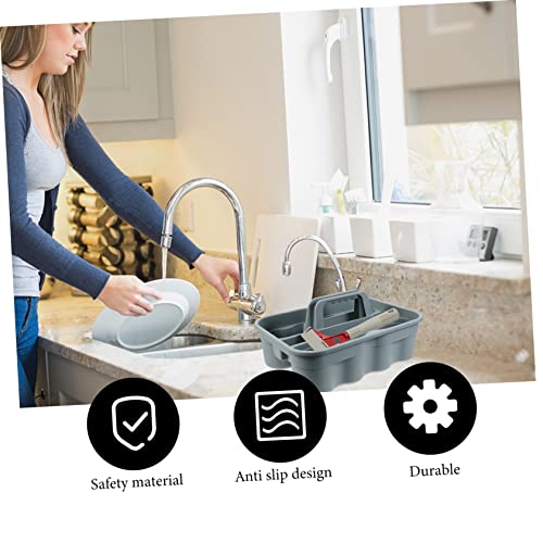 Cabilock Cleaning Tool Basket All-purpose Storage Holder for Home Commercial Use Organizing Cleaning Supplies Tools and Sundries Convenient Molded Handle for
