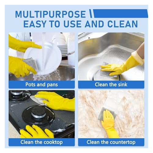 30/60 PCS Non-Scratch Stainless Steel Scrubbers – Heavy-Duty Cleaning Pads for Kitchen and Bathroom Surfaces(30pcs)