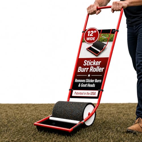 Original Remover Yard Tool Wide for Easy Yard Cleanup - Push Model 1.0 Burr & Sticker Removal - Effortless Goat Head Roller and Picker - Made in USA (12" Classic) - size: Classic