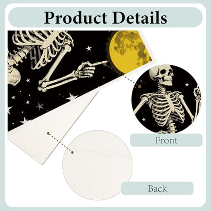 CREATCABIN 6Pcs Floral Skull Swedish Dishcloths for Kitchen Gothic Skeleton Swedish Cloths Reusable Dish Towels Absorbent Washable Cellulose Cleaning Sponge Cloth No Odor for Home Table 6.7x7.6 Inch - style: Skull