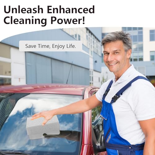 Cleaning and Washing Sponge, 3 Pack Large Extra Thick Heavy Duty Sponge Multi-Purpose for Kitchen Bathroom Bike Boat Car, Natural Cellulose Sponges 4" X 6" X 2" (White) - color: A-white