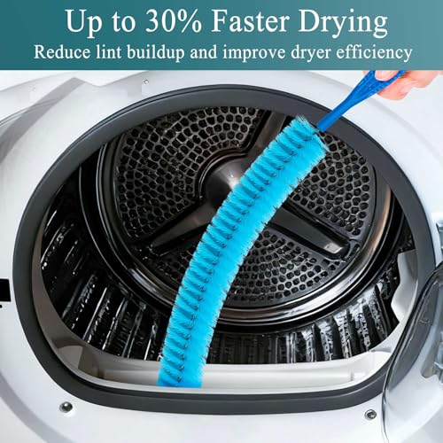 Dryer Vent Cleaner Kit - Long Dryer Vent Cleaning Brush, Dryer Lint Cleaner Remover Refrigerator Long Coil Cleaning Kit - Appliance Brush - AC Cleaning Brush Set for Household Tools