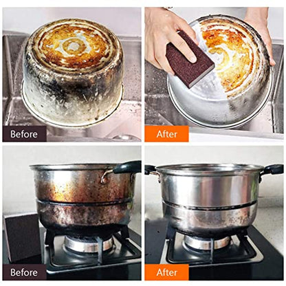 Mineral Sponge, Carborundum Sponges, Mineral Sponge for Stainless Steel, Reusable Household Cleaning Tools for Dishes (A. 10pcs) - color: A. 10pcs
