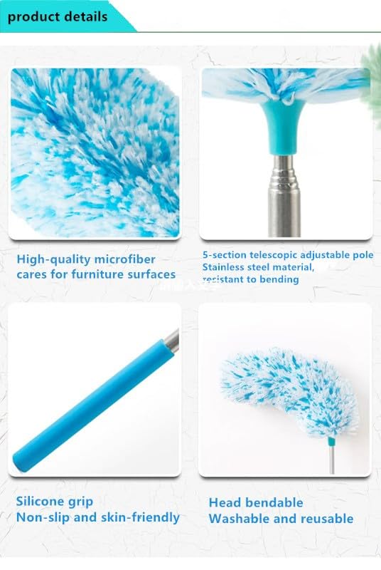 3 Pcs, [Microfiber] Hand [Duster] [Washable] Microfibre Cleaning Tool Extendable [Duster] s for Cleaning Office, Car, Computer, Air Condition