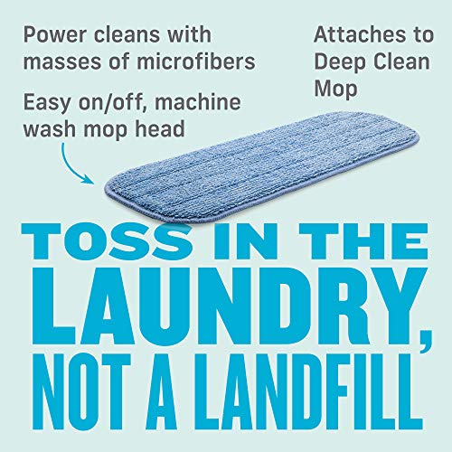 E-Cloth Microfiber Mop Head Replacement - Reusable Microfiber Mop Pads, Washable Replacement Pads, Multi-Surface Floor Cleaning Cloths for Hardwood, Tile & Laminate - 1 Pack