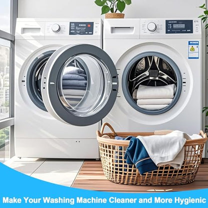 Washing Machine Cleaning Brush Kits,Front Load Washer Scrub Cleaner Tools Accessories-1 Pcs Drum Laundry Cleaner Brush and 5 Pcs Crevice Cleaning Brush for Tight Spaces and Washer Rubber Seal