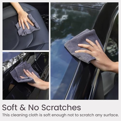 Greenfound Microfiber Cleaning Cloth Roll -80 Pack, 11.5x11.5, Tear Away Towels, Reusable and Washable Rags, Grey - color: Grey