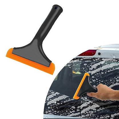 Ziciner Small Silicone Window Squeegee, Car Windshield Water Blade Squeegee, Multifunctional Auto Squeegee with 5.9 Inch Blade and Non-Slip Handle for Car Window, Mirror, Home Cleaning (Black) - color: Black-1pcs