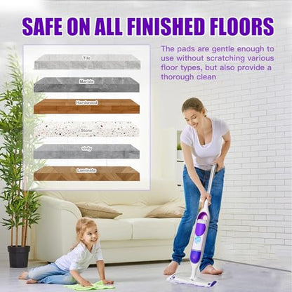 50 Count Disposable Mopping Pads Refills for PowerMop Mopping Pads Multi-Surface Household Replacement Mop Pads,for Swiffer Power Mop Pads, Safe on All Finished Floors