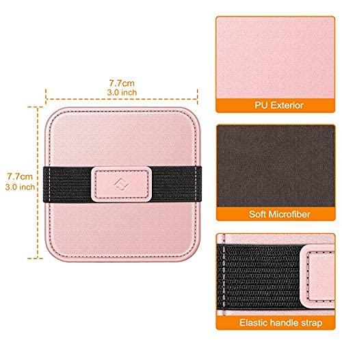 Fintie Screen Cleaning Pad, [4 Pack] Soft Cloth Wipes Screen Cleaner with Elastic Strap for iPad, iPhone, MacBook, Tablets, Laptop (Shades of Blue) - color: Shades of Blue