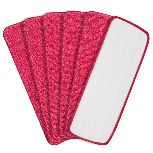 Replacement Microfiber Mop Pads Reusable Compatible with Reveal Spray Mop with Washable Pads, 16.5" Reusable Wet & Dry Mop Replacement Pads Fit for Any Microfiber Reveal Flat Mops(6 Pack) - size: 6 Pack