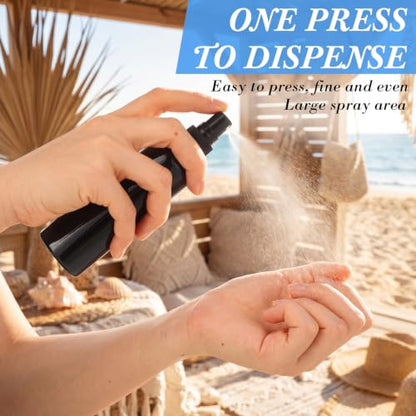 Kigley 100 Pcs Small Spray Bottle Bulk 4 oz Plastic Empty Mist Spray Bottles for Essential Oils Fine Mist Sprayer Reusable Refillable Portable Travel Containers for Cleaning Samples (Black and White) - color: Black and White