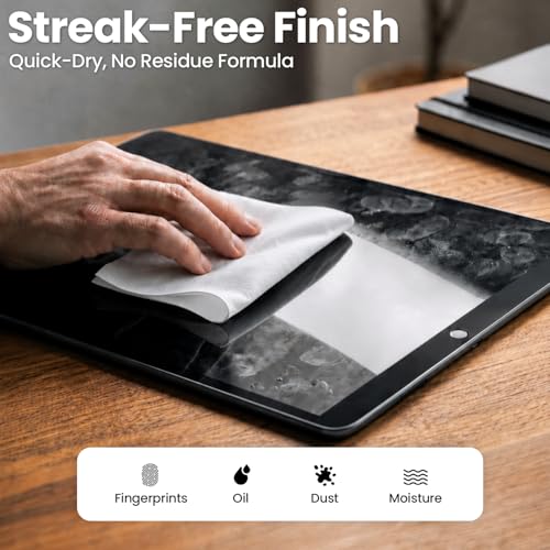 EVEO Electronic Wipes Screen Cleaner - Screen Wipes TV Screen Cleaner Wipes, Computer Screen Wipes, Laptop Screen Cleaner, ipad & Monitor Cleaner, Screen Cleaning Wipes - [90 Wipes + Microfiber Cloth]