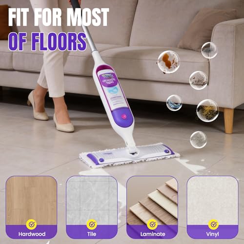40 Pcs Power Mop Pads for Swiffer PowerMop 500+ Strips Multi-Surface Refill Pad Disposable Spray Mopping Pads Head Refills for Floor Cleaning (Quick-Absorb, No Residue & Disposable) - size: 40 Pcs